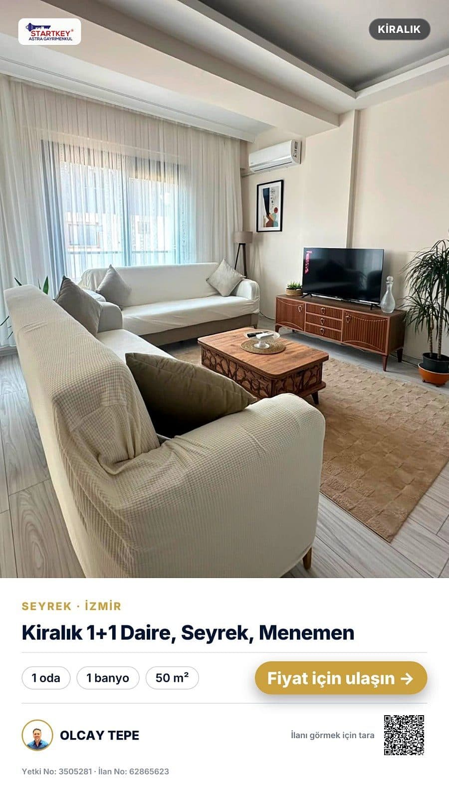 Karşıyaka Aksoy da Satılık 3+1 Daire