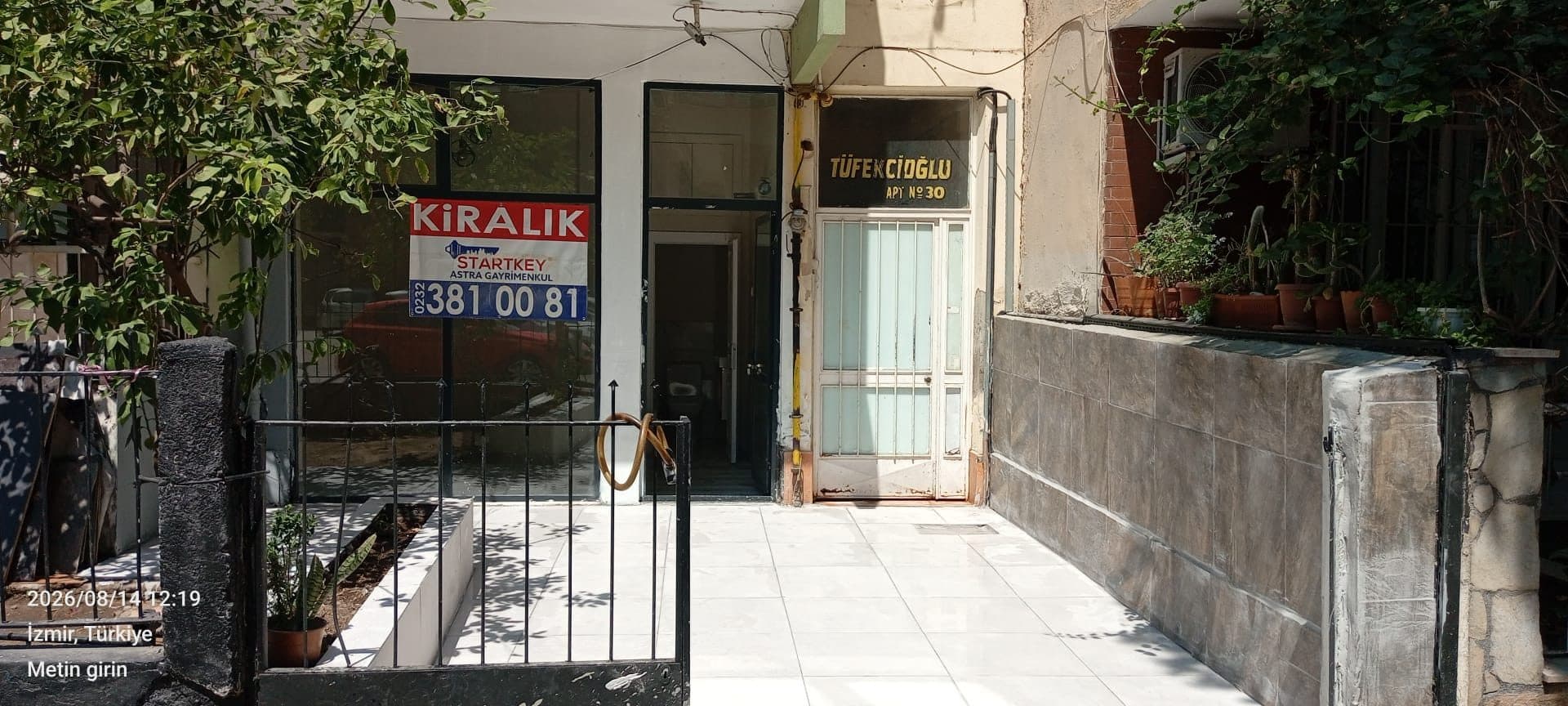 Atakent Yalı Mah. Bahçeli WC li Kiralık Dükkan
